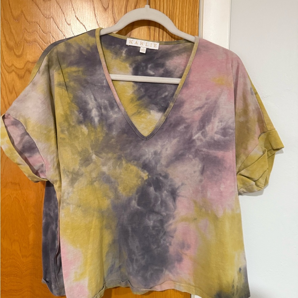 Karlie Multicolor Tie-Dye Women's Top
